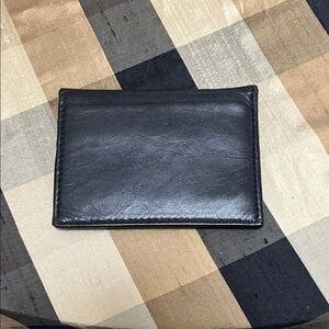 Source Unknown Black Slim Leather Card & Key Sleeve